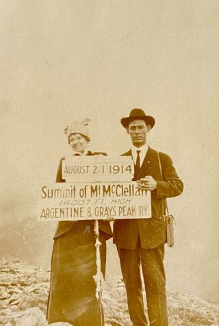 Snapshot Summit Mt Mcclellan - Argentine & Gray’s Peak Railway August 21,  1914