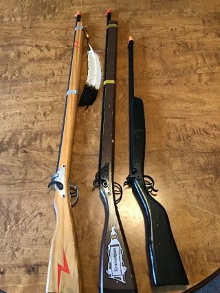 3 Vintage Parris Toy Musket Rifle Cap Guns