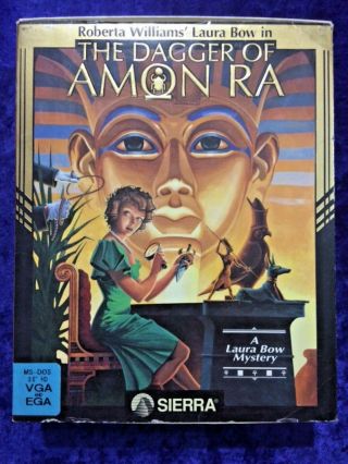 Vintage Laura Bow The Dagger Of Amon Ra Big Box Pc Game 3.  5 " Sierra 1992 Mystery