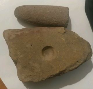 Native American Indian Artifact Stone Mortar Pestle Grinding Stone Extra Large