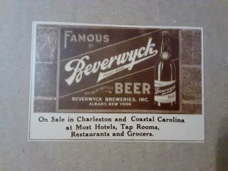 1937 Beverwyck Brewery Beer Newspaper Ad Albany York