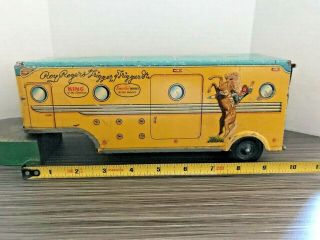 Marx Roy Rogers & Trigger Litho Truck Trailer,  Missing Cab,  Restore/parts