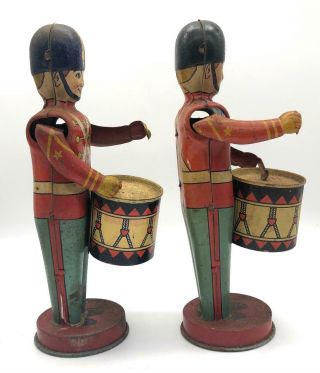 Tin Litho Mechanical Wind - Up Drummers by J Chein & Co 2