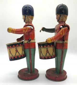 Tin Litho Mechanical Wind - Up Drummers by J Chein & Co 3