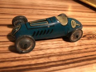 Antique Distler Germany Tin Penny Toy Race Car Mercedes Silberpfeil 1930
