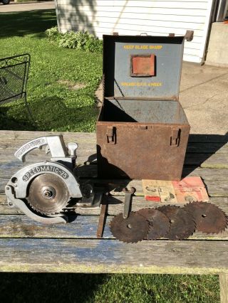 Vintage Porter Cable Speedmatic 75 Circular Saw With Tools Case Type K 75