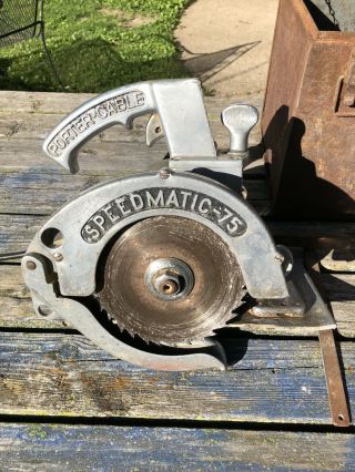 Vintage Porter Cable Speedmatic 75 Circular Saw with Tools Case Type K 75 2