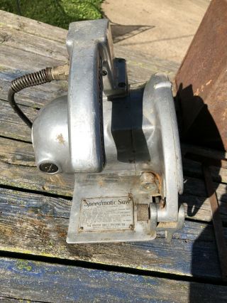 Vintage Porter Cable Speedmatic 75 Circular Saw with Tools Case Type K 75 3