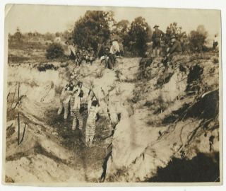 1917 Georgia Chain Gang Black Americana Wwi Era Soldiers Silver Gelatin Photo