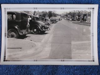 Henderson Tx - Rusk County/n Main St In Front Of Court House/cars/1934 Cwa Photo
