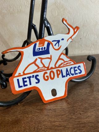 Vintage Style  1948 Lets Go Places  License Plate Topper 6x6 Inch.  Election