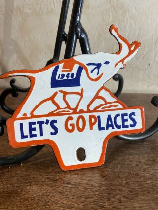 VINTAGE STYLE  1948 LETS GO PLACES  LICENSE PLATE TOPPER 6x6 Inch.  ELECTION 2