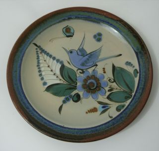 Ken Edwards Art Pottery 10 " Dinner Or Wall Plate Bird Signed Ke Mexico