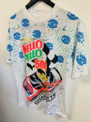 Vintage 80s 90s 92 NASCAR Mello Yello 500 North Carolina T - Shirt Size XL Sports 3