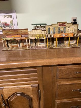 Marx Vintage 1950’s Roy Rogers Mineral City Western Town (missing 1 - Wall Missing)