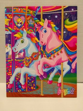 For Quick Vintage Lisa Frank Carousel Unicorns Folder