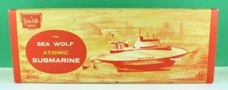 Sutcliffe Tinplate Clockwork Sea Wolf Atomic Submarine (boxed