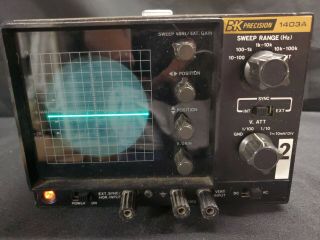 Vintage BK Precision 1403A 3” Oscilloscope Sweep Range - - 2