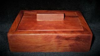 Hawaii Vintage Hawaiian Koa Wood Jewelry Box 4 3/4 " X 3 1/4 " X 1 1/2 "