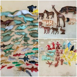 Vintage Plastic Dinosaurs,  Animals,  Bergen,  Marx And Other