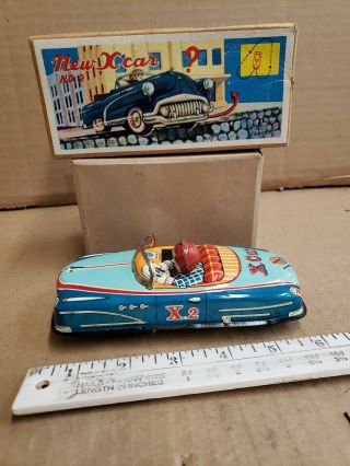 Vintage Tin Toy X Car Wind Up.