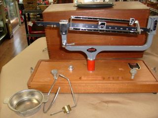 Vintage Ohaus 312 Triple Beam Balance Scale With Wood Case Parts