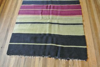 Vtg.  Indian Wool Blanket Rug 86 