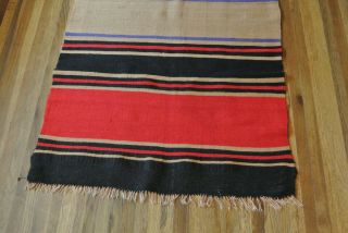 Vtg.  Indian Wool Blanket Rug 66 