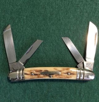 1983 Bull Dog Brand “ Tobacco” 4 Blade Congress Knife
