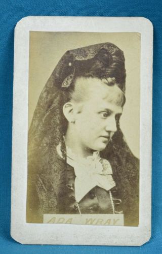 1880s Cdv Photo Carte De Visite Actress? Singer? Ada Wray