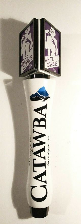3 Sided Catawba Brewing Co.  Craft Beer Tap Handle - Missing 1 Sticker