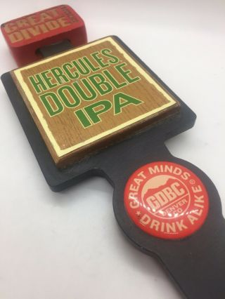 Great Divide Brewing Co.  Hercules Double Ipa Beer Tap Handle