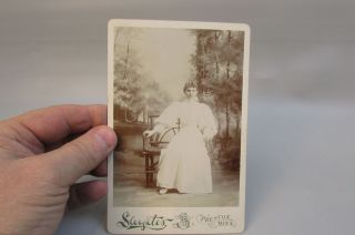 Vintage Antique Photo Cabinet Card Cute Young Girl Woman Preston Minnesota