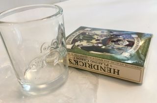 Hendrick’s Playing Cards & Shot Glass In Plastic