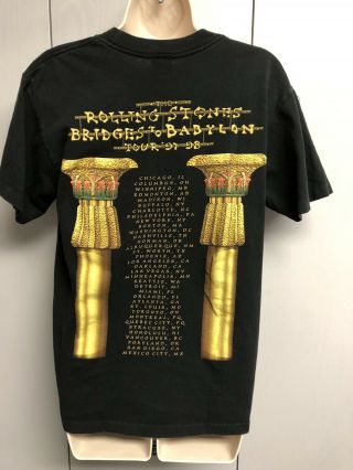 Rolling Stones Bridges To Babylon Tour 1997 - 1998 • Vintage T - Shirt Medium