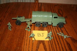 Timmee Processed Plastic 2.  5 - Ton Army Truck/tarp & Cannon Bj - Marx,  Mpc