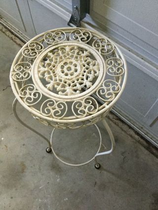Vintage Decorative Wrought Iron Plant Stand