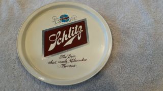 Vintage Schlitz Beer Tray The Beer That Made Milwaukee Famous.  10 3/4 "