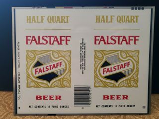Falstaff Half Quart Unrolled 16 Fl Oz Beer Can Old Stock