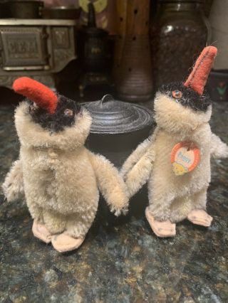 Set Of Two Vintage Steiff Penguins “peggy” - One W/ Tag