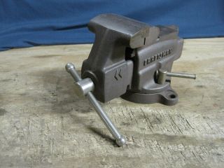 Vintage Craftsman 391 - 5180 3 - 1/2 Inch Swiveling Anvil Bench Vise With Pipe Jaws