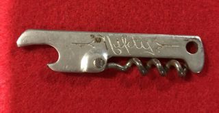 Vintage " Nifty " Bottle Opener & Cork Screw Vaughan Co Chicago For Key Chain