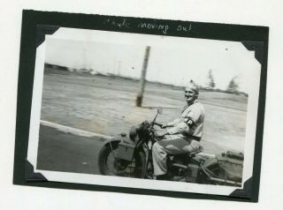 Wwii Photo Us Army Military Police Mp Harley Davidson Motorcycle Motion 432194