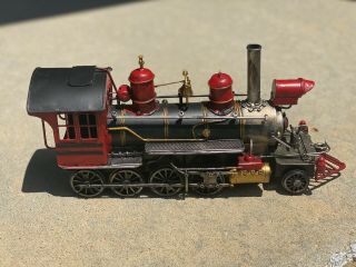 1900s Steam Locomotive Collectible Train - Handmade Metal Tin Model For Decor