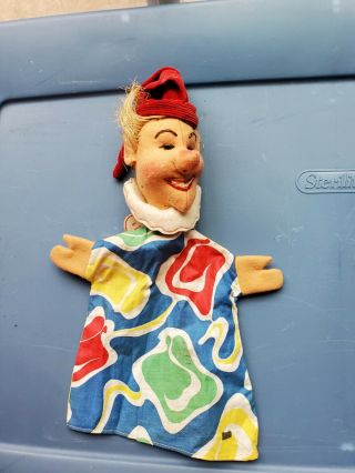 Vintage Germany Toy Kersa Jester Hand Puppet Punch & Judy With Tag