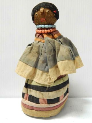Very Early Antique Doll Seminole Indian Tribe Florida Vintage Quilting