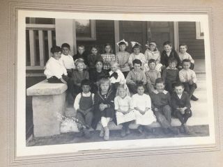 Ca.  1915 Santa Cruz,  California Elementary School Class Boys & Girls Cab.  Photo