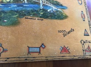 Hand Painted Leather Cover Photo Album Thousand Islands Native American Drawings 4