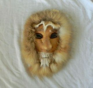 Anaktuvuk Pass Caribou Skin Mask Native Handicraft From Alaska