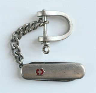 Victorinox STERLING Silver (. 925) Swiss Army Pocket Knife with STERLING Chain 3